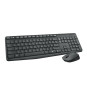 Logitech MK235 Wireless Keyboard and Mouse Combo for Windows, USB Receiver, 15 FN Keys, Long Battery Life, Compatible with PC, Laptop